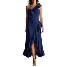 2026 Summer New Ruffled Pleated Elegant Dress For Women - 酒紅色 - 查看 9