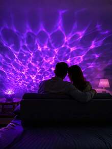 藍色 LED 水波紋投影燈，旋轉 RGB 海洋波浪夜燈，USB 供電浪漫氛圍燈，適用於臥室、遊戲室、派對、婚禮和家居裝飾，適合青少年、情侶和家庭在任何場合的必備禮物 - RGB - 查看 7