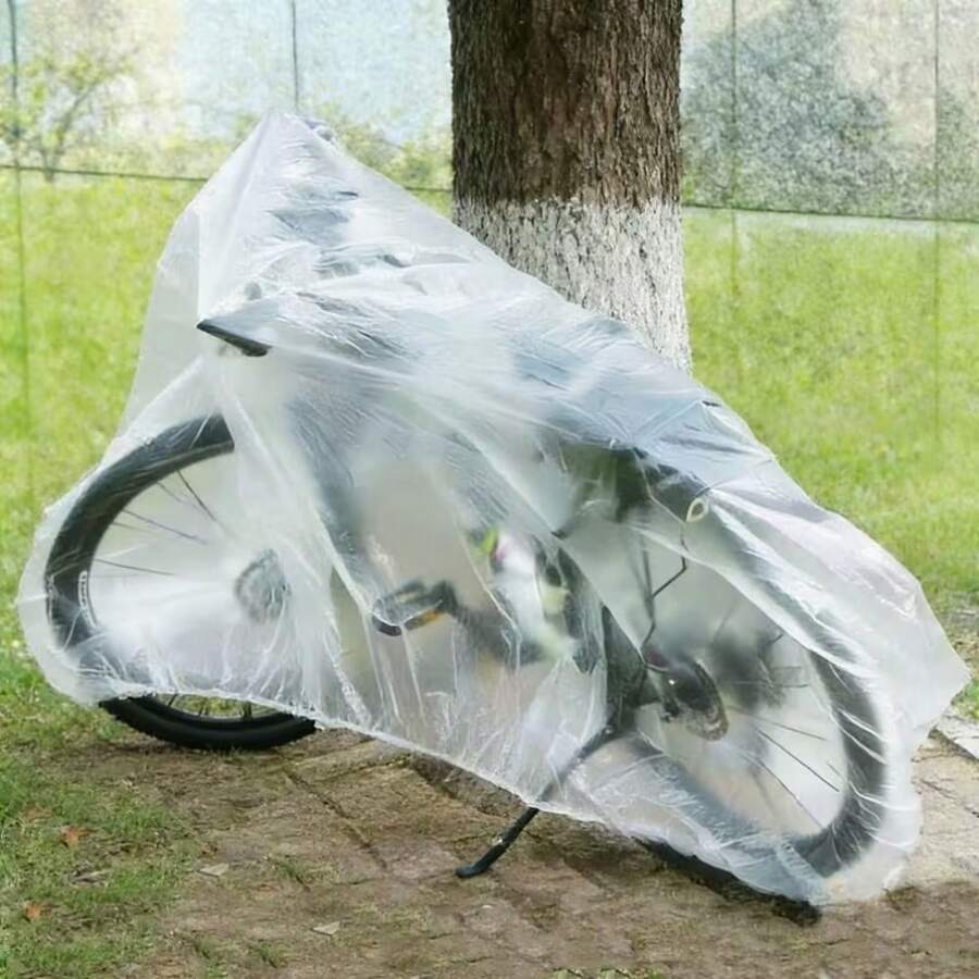2 Buah Penutup Sepeda Anti Debu & Tahan Air | Penutup Sepeda Tahan Air Bahan PVC Transparan, Anti Debu & Tahan Gores, Cocok Untuk Parkir di Luar Ruangan, Penyimpanan di Dalam Ruangan, Praktis & Mudah Disimpan, Aksesori Sepeda, Perlengkapan Penting untuk Berpergian - Beraneka warna - View 1