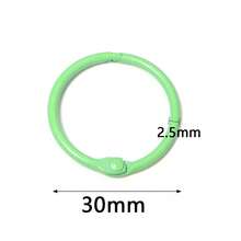 10pcs/Pack Colorful Iron Painted Round Keychain 30mm Bag Pendant Accessories Split Ring Handmade DIY Jewelry Material - Colorful Keychain - View 5