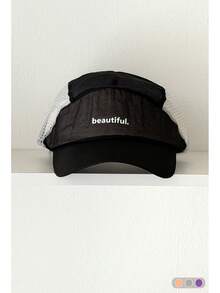 Gorra de camionero de malla transpirable, bordado de letras de bloque de color minimalista, gorra de béisbol unisex, versátil para exteriores de verano, adecuada para todas las estaciones - Multicolor - Ver 11