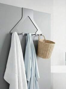 Large Upgraded Triangular Door Back Hook Bracket, Thickened ABS Plastic, Heavy Duty Stable And Strong Load-Bearing, No Drilling Required, Multipurpose Holds Clothes Bags Keys Hats, Space Saving Entryway Closet Bedroom Organizer Rack - Multicolor - View 5