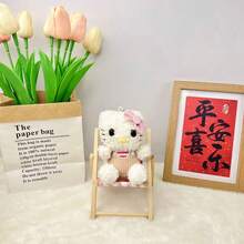 SANRIO 1個 Hello Kitty 捲毛毛絨娃娃背包吊飾，生日禮物、情人節禮物、紀念品 - 彩色 - 查看 7