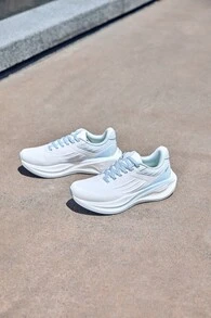XTEP Backstage Autumn/Winter | Backstage Running Shoes For Women, Four-Season Breathable Non-Slip Durable Shock-Absorbing Commuting Sneakers, Classic White/Moonstone Blue - Classic White/Moonstone Blue - View 6
