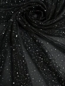 HHMC Shiny Rhinestone Embellished Tulle Fabric, Multicolor Glitter Mesh Fabric, Suitable For Wedding Dresses, Ballet Tutus, Party Decorations And DIY Hair Accessories - Multicolor - View 12