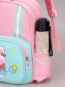 Student Backpack New Cartoon Rabbit Print Small School Bag Lightweight Comfortable Fashion Backpack - Pink - View 5