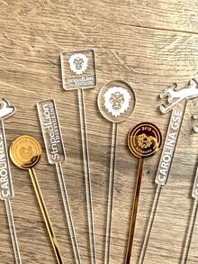 Customized Name Wedding Drink Stirrers, Personalized Acrylic Cocktail Sticks, Elegant Stirrers For Weddings, Receptions And Bridal Showers - Multicolor - View 5