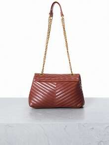 CHICVUE Embroidered Chain Stitching Women's Crossbody Bag - Brown - View 4