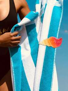 1pc Oversized Seashell/Shell Beach Towel Clip, Laundry Clip, Suitable For Beach Chairs, Boats, Swimming Pools, Patios, Daily Use, Secure Hanging Seal, Windproof And Durable, Heavy Duty Stainless Steel Towel Rack Clip, Suitable For Outdoor Travel And Vacation - Multicolor - View 8