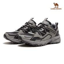 CAMEL CROWN 骆驼牌男士防滑轻便专业户外徒步鞋 - 深灰黑 - 查看 10