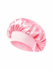 1/2pcs Silk Sleep Cap, Satin Hair Bonnet, Soft Elastic Band Silk Sleep Cap, Curly Hair Suitable Silk Hair Bonnet (Black Gold) - Multicolor - View 11