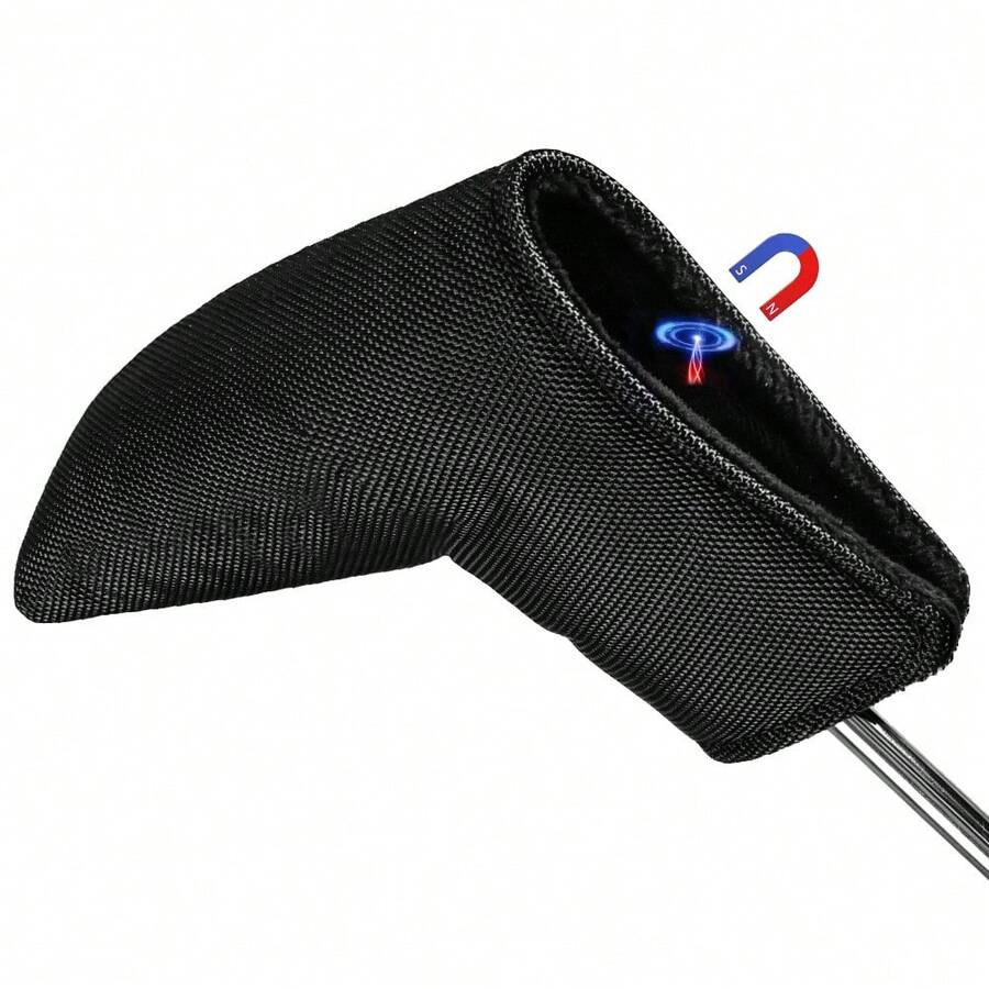 FINGER TEN Dual Magnetic Closure Golf Blade Putter Cover 1 Pack In Black, Premium 1680D Nylon Blade Headcover With Plush Lining For Excellent Protection Fits Most Blade Putters - Black - View 1