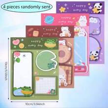 Notas adhesivas con formas de animales lindos, con patrones de animales, blocs de notas autoadhesivos, cuadernos exquisitos y compactos, adecuados para uso en la oficina y la escuela - Multicolor - Ver 14