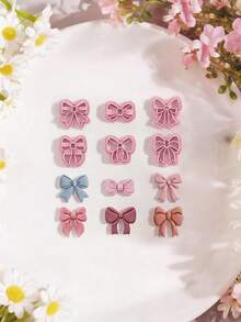 1/6 Set Butterfly Shaped Clay Cutters, Assorted Polymer Clay Cutting Tools, Butterfly Shaped Clay Molds, Suitable For DIY Handmade Clay Jewelry Making - Pink - View 2