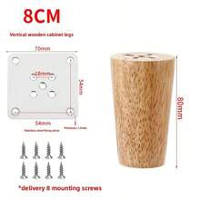4pcs Solid Wood Furniture Legs With Anti-Slip Pads, Ideal Replacement Parts For Cabinets, Beds, Nightstands And Other Furniture - A - View 20