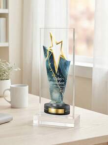 1pc Personalized Acrylic Star Trophy, Unique Employee Recognition Gift, Customizable Text, Custom Company Award, Employee Plaque, Retirement Or Employee Appreciation Gift For Management - Multicolor - View 15