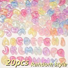 5/20pcs Round Edge Acrylic Alphabet Letters, A-Z Colorful Craft Beads,For DIY Supplies,Keychains & Party Decor,Cute Style, Ideal For Creative Projects - Random Style - View 11