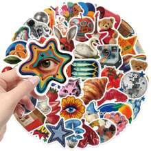50pcs/Pack Vintage Y2K Stickers, Fashion Personalized Creative DIY Exquisite Decorative Stickers, Suitable For Scrapbooks, Laptops, Suitcases, Guitars, Water Bottles, Phone Cases And Other Popular Stickers School Supplies - Vintage Y2K Sticker - View 4