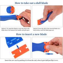 Plastic Razor Blade Scraper Set With Replacement Blades & Double-Sided Adhesive Tape - Wig Glue & Hair Extension Tape Remover Tool Kit, Halloween - View 5