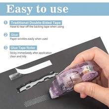 Random Color Correction Tape 4Pcs 8m Length 8mm Width Mini Adhesive Eraser Tape Stationery Portable White Out Tape For School Students Office Daily Handwriting - 4 cái - Xem 2