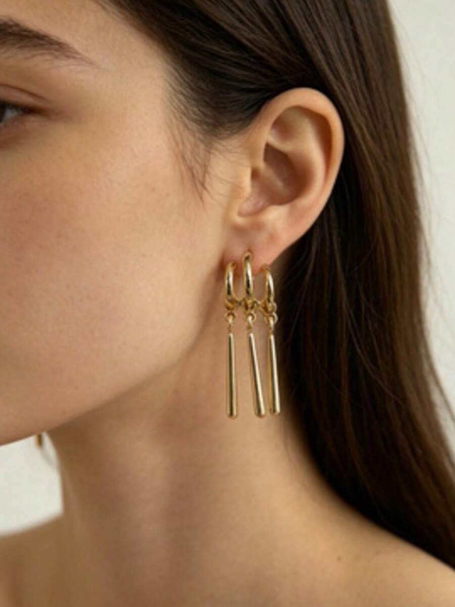 Anime Character Earrings, Unisex, Suitable For Cosplay - Only One Ear Piercing Needed - Exclusive Earrings For Anime Fans - Gold - View 1