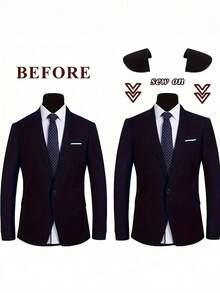 4/8pcs Polyester Shoulder Pads, Unisex Padded Coat Garment Sewing Accessories, Sew-On Shoulder Pads For Tailoring And Lining - Multicolor - View 2