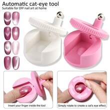 Automatic Cat Eye Nail Art Magnet, Essential For Beginners. Features Powerful Multi-Function Wide Beam Cat Eye Magnet And U-Shaped Design. Perfect For Nail Art Enthusiasts. - Multicolor - View 1