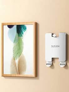 1/2pcs Stainless Steel No-Drill Hanging Hooks - Multi-Functional Photo Hooks For Picture Frames, No-Drill Album Hooks, Suitable For Walls - Multicolor - View 2