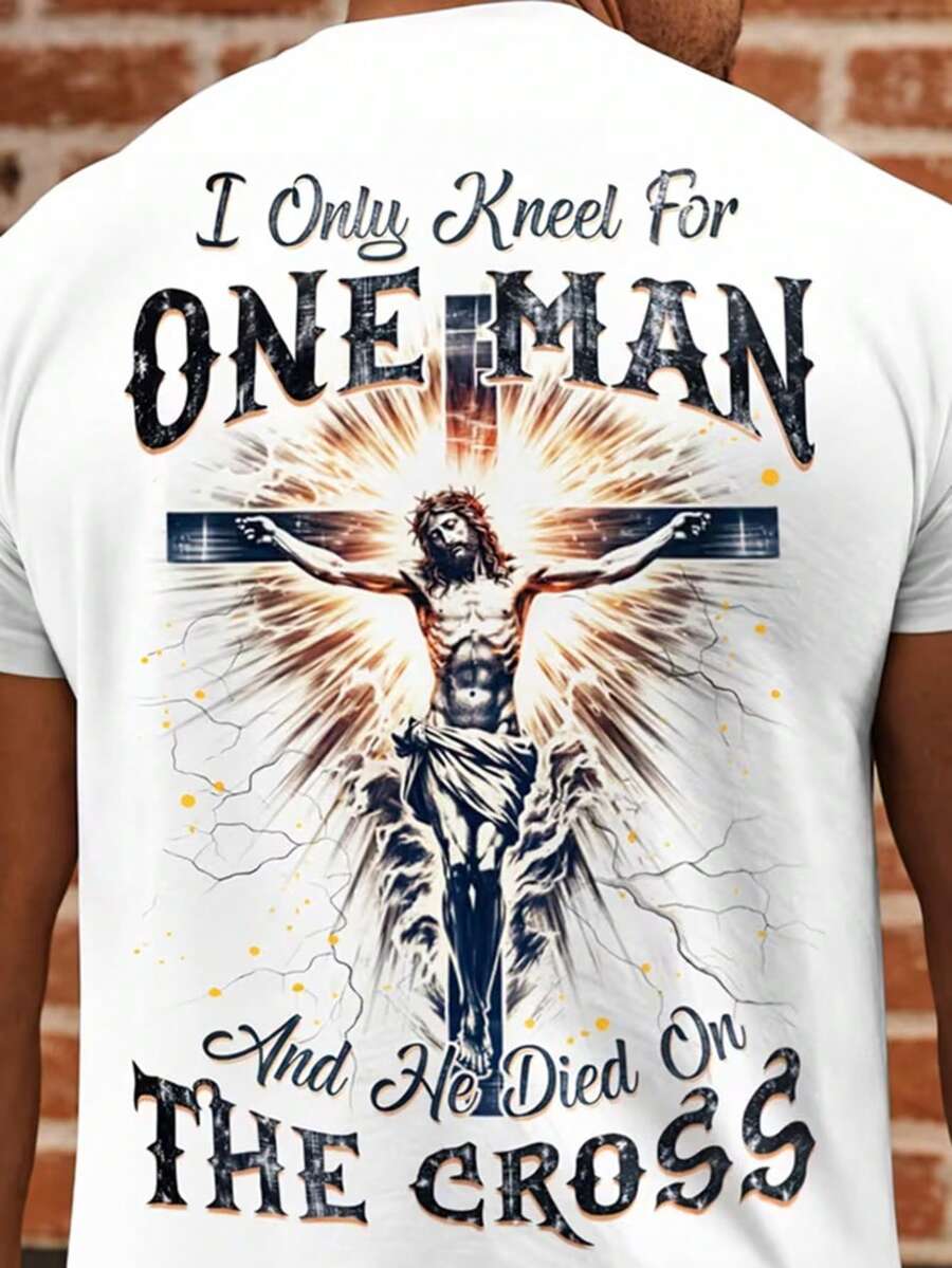 Camiseta de manga corta, hecha de algodón para una tela ultra cómoda, cuello redondo, estilo casual, mangas cortas, tela de elasticidad media, corte regular, adecuada para todas las est - Blanco - Ver 1