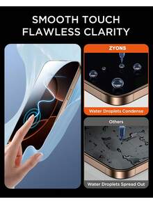 ZYONS 6pcs 8K HD Privacy Tempered Glass Screen Protector, Full Coverage, Compatible With IPhone 17 Pro Max/17 Pro/17 Air/17/16 Pro/16 Pro Max/15 Pro/15/14 Pro/14 Pro Max/13/13 Pro/12 Pro/12/11/Plus, Anti-Fingerprint, Dynamic Island Compatible, Easy Installation, 9H+ Hardness Scratch-Resistant Protection, Comes With Alignment Magic Box, Auto-Alignment Auto-Dust Removal, Privacy Protection Anti-Peeping Anti-Spy, Phone Protector, Screen Protector, Phone Case Friendly - Black - View 3