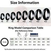 3 Styles Black Hematite Rings Set, Polished Faceted/Smooth/Matte Plain Band Rings, Unisex Stackable Finger Rings For Daily Casual Wear, Party Jewelry Gifts - Black - View 3