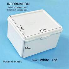 1pc Multi-Functional Flip-Top Storage Box, Suitable For Jewelry, Cosmetics, Samples, Small Tools Etc. Dust-Proof Storage Box, Modern Design, Plastic Household Organizer, Desktop Display Storage, Sample Box - Multicolor - View 10