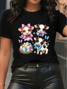 Women T-Shirts - Black - View 6