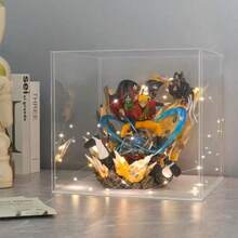 Weiße Basis Vitrine, geeignet für Sammlerstücke, montierte transparente Acrylbox, Alternative zur Glasbox, geeignet zum Ausstellen von Figuren, Heimaufbewahrung und Organisation. - Weiss - Übersicht 3