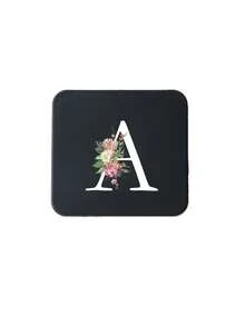 時尚黑色方形花卉字母 A-Z 印花雙面折疊化妝鏡，可愛化妝鏡，迷你化妝鏡，便攜化妝鏡，微型手鏡，化妝鏡，日常使用，旅行與派對，可愛有趣的精美小禮物，送給女性、媽媽、老師、朋友、伴娘的禮物，返校禮物，送給老師的禮物，適合男女、情侶，日常使用，約會，生日，節日，返校，夏季，度假，海灘，旅行，通勤 - 彩色 - 查看 16