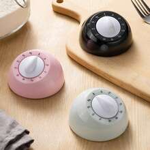 1 chiếc đồng hồ hẹn giờ cơ học quản lý thời gian dùng trong nhà bếp, đồng hồ đếm ngược quà tặng dạng tròn để bàn - Nhiều màu - Xem 7