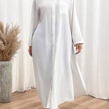 Nana's Women's Clothing Store Shapeblank Vestido camisa de talla grande para otoño, conjunto de ropa de mujer para otoño con vestido camisa de manga larga, blusa de otoño para mujer, camisas con botones para mujer de estilo informal y formal, camisas con cuello para mujer para uso en la oficina, blusas de manga larga para mujer, disfraces calados - Albaricoque - Ver 5