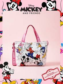 1pc Disney Officially Licensed Mickey Mouse Pattern Handbag, Adjustable Shoulder Strap Crossbody Bag, Lightweight Tote Bag, Suitable For Girl/Girls/Teens/Fans, Suitable For Daily/Shopping/Outings/School/Travel - Multicolor - View 1