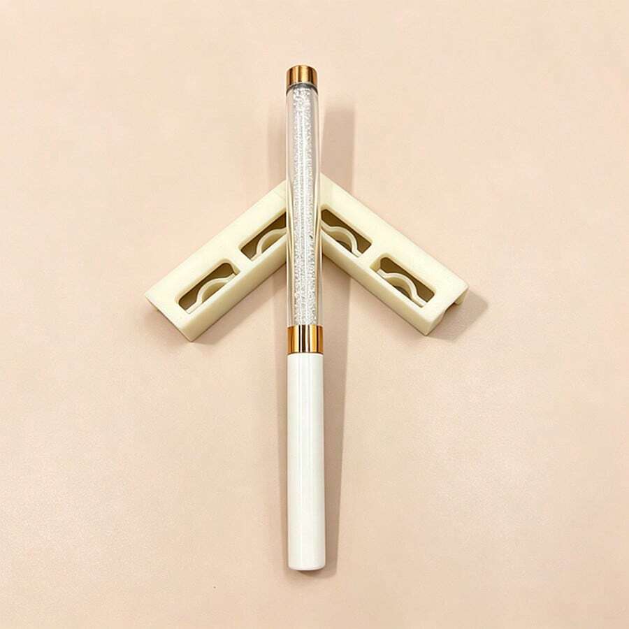 White Rhinestone Acrylic Nail Art Pen, Fine Tip (10mm), Suitable For French Manicure And Detail Painting