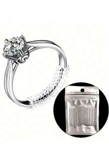 4/8/12 piezas Ajustadores de tamaño de anillo invisibles, adecuados para anillos sueltos, perfectos para bodas y actividades al aire libre, se ajustan a todos los tamaños - Ajustador de anillo - Ver 1