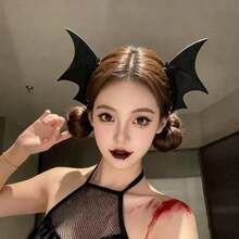 1 buah/Set Jepit Rambut Tanduk Setan Kecil Gaya Gelap Halloween, Jepit Rambut Sayap Kelelawar yang Manis & Keren, Aksesori Kepala, Jepit Rambut Halloween - MultiWarna - View 6
