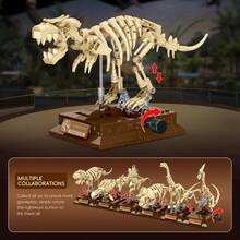 Spinosaurus T Rex Dinosaur Skeleton Fossil Models Miniature Construction Building Block Figure - Multicolor - View 6