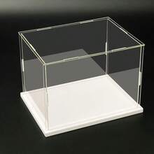 Weiße Basis Vitrine, geeignet für Sammlerstücke, montierte transparente Acrylbox, Alternative zur Glasbox, geeignet zum Ausstellen von Figuren, Heimaufbewahrung und Organisation. - Weiss - Übersicht 2