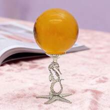 1pc Crystal Ball Display Stand With Seahorse Design, Bohemian Ocean Style Desktop Decor, Suitable For Home, Office, Meditation, Healing, Birthday, Housewarming, Graduation, Wedding Gifts - 1PC - View 2