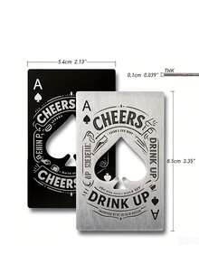 Halloween Spades A Poker Bottle Opener Personalized Pattern - View 5