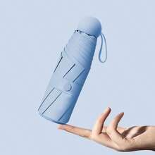 Mini Ombrello - Impermeabile, Portatile, Leggero, Protezione UV, Resistente al Vento, Design Pieghevole Facile da Trasportare con Borsa per Attività all'Aperto, Viaggi e Uso Quotidiano - A - Visualizzare 6