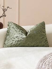 1 buah/2 buah Sarung Bantal Dekoratif Beludru Motif Karang Hijau Zaitun, Sarung Bantal Mewah Bertekstur dengan Desain Tanaman untuk Hotel, Kafe, Dekorasi Rumah, Ruang Tamu, Sofa, Tempat Tidur, Pesta, Hadiah, Cocok untuk Musim Semi, Musim Panas, Musim Gugur, Musim Dingin - Olive Green - View 10