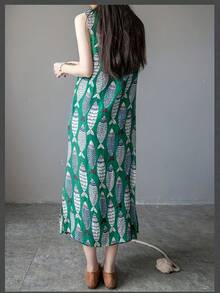 Women Midi Dresses - Green - View 4
