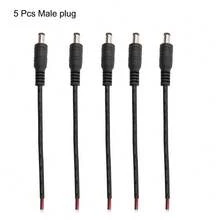 5/10pcs DC 5521 Female To Male Connector Cable, DC Power Plug Cable Socket Adapter Connector, Suitable For CCTV Solid Color 3528 5050 LED Strip - 15CM/5.9inch - View 20