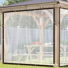 1pc Transparent Waterproof Tarp With Eyelets, Plastic Waterproof Fabric For Outdoor Porch, Transparent Waterproof Tarp For Patio Canopy, Greenhouse Plant Cover - A - View 3
